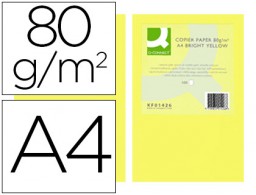 500h papel fotocopiadora Q-Connect A4 80g/m² color amarillo intenso